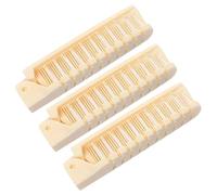 AMUSLESUR Peignes à Cheveux Pliants Jaunes en Plastique 3pcs, Brosse Compacte Portable Adaptée aux Perruques, pour Garçon et Filles et Voyage