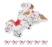 AMUSLESUR Pendentifs à Dos Ouvert Cheval 8 Pièces pour Fabrication de Broches et Accessoires Vêtements Peluches