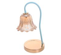 AMUSLESUR Pièce de Rechange pour Lampe Chauffe-Bougie Aromathérapie en Verre et Fer, Diffuseur D'huile Essentielle Décoratif pour Bureau ou Lecture Design Européen Classique