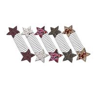 AMUSLESUR Pinces à Cheveux en Plastique D'étoile 5pcs sans Traces Faciles à Utiliser Accessoires pour Cheveux Invisibles pour Coiffure Quotidienne