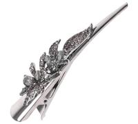 AMUSLESUR Pinces Crocodiles pour Cheveux Fins en Métal et Cristal, Accessoires Coiffure Rétro et Élégants pour Parties et Carnaval, Coiffage Quotidien Design Unique