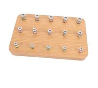 AMUSLESUR Planche Bois pour Rééducation Main avec Chevilles Entraînement Doigt et Coordination Œil-Main Dispositif de Rééducation pour Exercices de Préhension et Réhabilitation