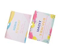 AMUSLESUR Planificateur Hebdomadaire Suivi des Habitudes en Papier 2pcs Non Daté Routine Structurée Design Simple et Élégant pour École et Maison