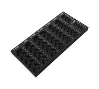 AMUSLESUR Plateau de Tri de Pièces en Plastique Noir Portable 7 Compartiments pour Bureau et Banque, pour Vendeurs et Collectionneurs