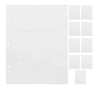 AMUSLESUR Pochette de Protection Transparente de Banque en PVC Blanc, 10 Pages 3 Trous, Rangement Spacieux et Facile à Transporter