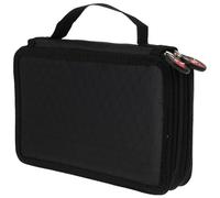 AMUSLESUR Pochette Nail Art Portable Imperméable 35 Pièces Taille 1 Noire Organisateur Poignée Confortable pour Salon de Beauté et Voyage