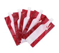 AMUSLESUR Pochette Pliable Étanche pour Bouteille de Vin 750 ML en Plastique Réutilisable, Lot de 5, pour Boissons et Voyages