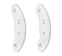 AMUSLESUR Protège-talons en Acier Inoxydable Autocollants pour Bottes D'équitation, Embouts Métalliques Argentés, Protection Anti-usure pour Usage Prolongé en Extérieur, Lot de 2 Pièces