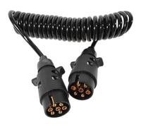 AMUSLESUR Rallonge Spiralée 2 Mètres Faisceau Électrique en Tpu pour Remorque et Caravane, Câble Flexible Alimentation Feu Arrière, Adapté pour Camion et Usage Extérieur