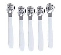 AMUSLESUR Rasoir à Callosités Outil Manuel Pratique pour Pieds en Acier Inoxydable 5pcs Tête Interchangeable pour Enlever, pour Pédicure à Domicile