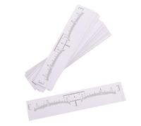 AMUSLESUR Règle de Mesure des Sourcils Gain de Temps Jetable 100 Pièces en Pvc et Papier, Outil Pratique pour Maquillage Visage pour Débutants et Experts