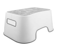 AMUSLESUR Repose-pieds de Toilette Antidérapant en Pp Blanc, Stable et Robuste, pour Salle de Bain et Usage Domestique, Tabouret D'accompagnement pour Toilettes