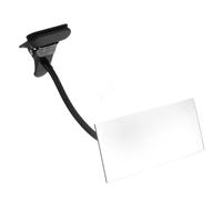 AMUSLESUR Rétroviseur Grand Angle Carré en Fer Noir Clip Ajustable pour Bureau, Miroir Convexe de Sécurité Minimaliste Derrière Travail