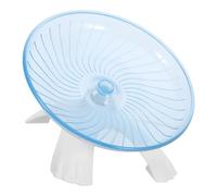 AMUSLESUR Roue d'exercice Silencieuse avec Rotation Fluide pour Hamster en Plastique Bleu Forme Soucoupe Volante pour Petits Animaux en Intérieur