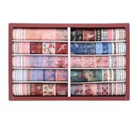 AMUSLESUR Ruban Adhésif Décoratif Washi 100 Rouleaux Papier Japonais Multicolore pour Bricolage Journal Intime Repositionnable Usage Quotidien