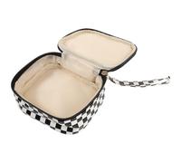 AMUSLESUR Sac menstruel en polyuréthane avec motif à carreaux, petit sac à main pour femme, pratique et facile à transporter pour les déplacements et la vie quotidienne