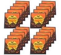 AMUSLESUR Serviettes en Papier Jetables Halloween avec Motifs Citrouille et Chauve-souris, Haute Absorption, 60 Pièces, Trois Couches Embossées, pour Fêtes à Domicile ou Bars