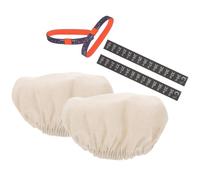 AMUSLESUR Set de Couvercles en Tissu Respirant Bandes de Dates et Autocollants Thermomètres pour Bocaux de Fermentation et Levain, Cuisson la Maison