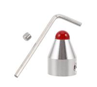 AMUSLESUR Support de Diapason en Alliage d'Aluminium 8mm avec Anneau en Agate Rouge, Accessoire pour et Yoga à Domicile, Base Stable Favorisant la Circulation Faciale