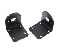 AMUSLESUR Support de mini-moteur en alliage d'aluminium noir, lot de 2 avec fixation ferme, conçu pour montage horizontal et accessoires moto DIY