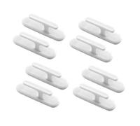 AMUSLESUR Supports Adhésifs pour Cordon de Store Lot de 8 Crochets Autocollants en ABS, Fixation sans Outil, pour Stores Intérieurs et Bureaux