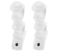 AMUSLESUR Supports de Fixation Doubles en Bois Blanc pour Tringle à Rideaux 29 MM, Lot de 2, Installation Murale pour Pièces à Vivre et Chambres