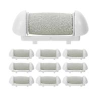 AMUSLESUR Têtes de Rechange Compatibles Universellement pour Râpe Électrique 10 Pièces en Plastique de Pied Soin des Pieds à Domicile