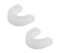 AMUSLESUR Têtes de Rechange Flexibles et Efficaces 2pcs pour Brosse à Dents Électrique U en Silicone Blanc Nettoyage des Dentaires