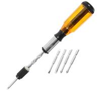 AMUSLESUR Tournevis à Cliquet Semi-Automatique Manche Rotatif Réversible, Outil de Réparation Multifonction pour Vissage Électronique et Petit Bricolage