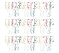 AMUSLESUR Trombones Forme Dent 60 Pièces Clips Colorés Métal pour Tri Documents Fournitures Bureau Etudes Scolaires Couleur Aléatoire