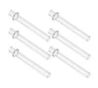 AMUSLESUR Tube à Mèche en Verre Lot de 6 pour Lampes à Huile 4 MM X 25 MM Pièces de Rechange Adaptées pour Maison et Usage en Laboratoire