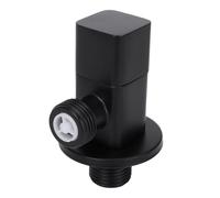 AMUSLESUR Vanne D'arrêt D'eau en Cuivre Noir Butée D'angle, Installation Stable et Ouverture Facile pour Robinet de Salle de Bain et Douchette Évier