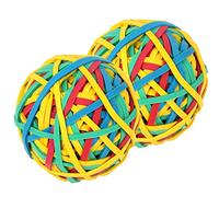 AMUU Lot de 2 bandes élastiques en caoutchouc - Environ 300 pièces - 4 couleurs - #33 - Pour bureau, école, maison