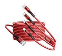 Amuvec Câble USB C [2.2M/3.1A] Câble de Charge Rapide de Type C, Câble de Charge en Nylon Ttressé avec 4 ports USB C, Câble de Charge de Téléphone pour Phone 16/15, Samsung Galaxy S24 S23, Huawei