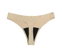 AMUVIBE Culotte Menstruelle Femme Lavable Absorbante, String de Règles Réutilisable, Protection Hygiénique Anti-Fuite, Flux Léger Moyen Abondant, Slip Invisible