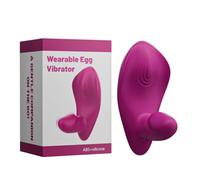 AMUVIBE Stimulateur Clitoridien et Vaginal Connecté, Vibrateur Portable à Double Moteur, 9 Modes, Contrôle par Application Bluetooth, Silicone Souple, Rechargeable