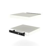 Amveya Étagère murale blanche - Petites étagères pour murs - 25 x 22 x 3 cm - Convient pour bureaux, salons, chambres et cuisines (2, blanc, 25 cm)