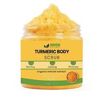 AMVital Gommage corporel au curcuma : exfoliant naturel pour le visage, les mains et les pieds, soin naturel de la peau pour femme, convient à tous les T