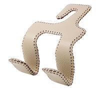 AMVOYOA Crochet de sac à main de voiture 2 en 1 amélioré pour appuie-tête de siège de voiture, support de rangement durable en cuir pour accrocher des sacs d'épicerie, beige