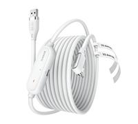 AMVR 16FT (5 m) Câble de liaison de recharge Accessoires compatibles avec Meta Quest 3/3S - Câble de données avec port de recharge rapide séparé, transfert haut débit max. 5 Mbps vers PCVR/SteamVR