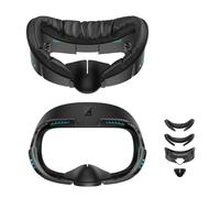 AMVR Face Cover Pad Interface faciale Compatible avec Les Accessoires Q3, avec Remplacement de Coussin pour Le Visage en PU Doux et Coton de Soie de Glace Respirant (amélioré)