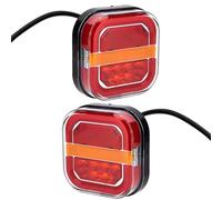 Amxaqjc Feux Arrières auto Feux Arrière À LED 4 Pouces Feu Freinage Arrière Feu Arrière Plaque D'immatriculation Clignotant Pour Remorque Camionnette Bus 4x4 Pick-up Phare Arrière Arrière
