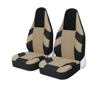 Amxaqjc Housse Siège Voiture 2 Pièces pour Peugeot 107 | Seau Haut Avant Plupart Voitures Housses Protection Universelles Sièges Sport(Beige)