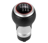 Amxaqjc Pour A3 S3 8P 2003-2013 A4 S4 Q5 S-Line 2007-2015 Tête Levier Vitesse Cuir 12 Mm 5/6 Vitesses Pommeau Voiture Pommeau Levier Vitesse Voiture(Red 6 Speed)