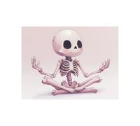 AMXBZC Halloween impressions d'art mural vintage Affiche de crâne de dessin animé mignon Décoration Murale Maison images esthétiques d'Halloween pour chambre à coucher-50x70cm Sans cadre