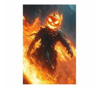 AMXBZC Halloween impressions d'art mural vintage Drôle de diable citrouille Décoration Murale Maison images esthétiques d'Halloween pour chambre à coucher(Jaune 36)-40x60cm Sans cadre