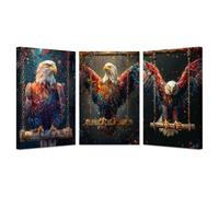 AMXBZC Impressions sur Toile Deco, Animaux à l’aquarelle Tableau Murale Decoration Salon Peinture Tableaux Chambre Toiles Graffiti - Homme - 40x60cmx3 Encadrée