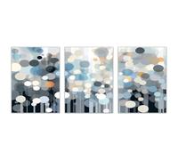 AMXBZC Lot de 3 posters Affiche sur Toile Décoration Murale Motif simple coloré Abstrait murale pour Chambre de Garçon Adolescent Salon Chambre(Bleu)-30x45cmx3 Sans cadre