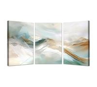 AMXBZC Lot de 3 posters Affiche sur Toile Décoration Murale Peinture fluide colorée Abstrait murale pour Chambre de Garçon Adolescent Salon Chambre(Bleu)-20x30cmx3 Encadrée