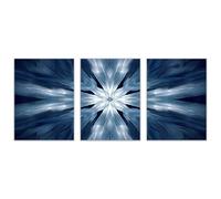 AMXBZC Lot de 3 posters Affiche sur Toile Décoration Murale Peinture fluide colorée Abstrait murale pour Chambre de Garçon Adolescent Salon Chambre(Bleu)-30x45cmx3 Sans cadre